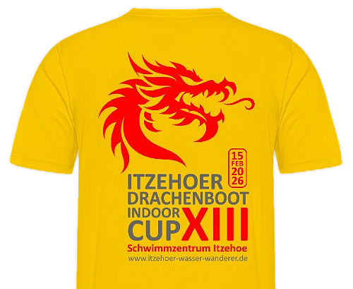 Shirt zum 13. Itzehoer Drachenboot Indoor-Cup 2026 - Jetzt shoppen! Shirt zum 13. Itzehoer Drachenboot Indoor-Cup 2026
