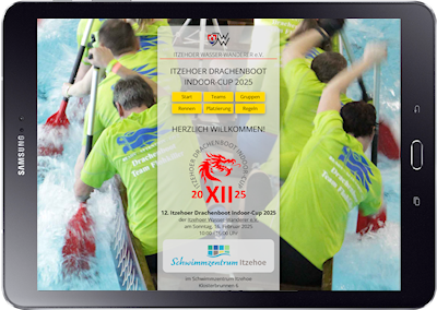 Web App zum Itzehoer Drachenboot Indoor-Cup: Rennplan & Ergebnisse...