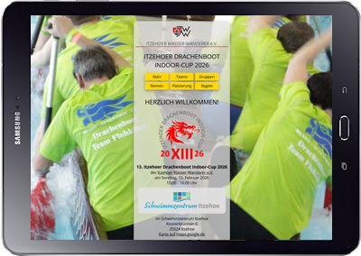 Web App zum Itzehoer Drachenboot Indoor-Cup: Rennplan & Ergebnisse...
