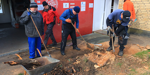 Arbeitseinsatz auf dem Vereinsgelände
