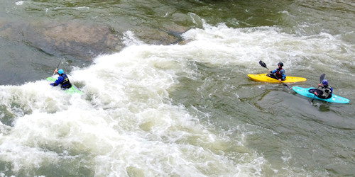 Kajaks auf dem Chassezac (F)